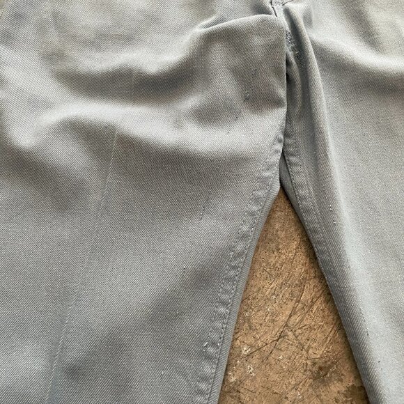 Vintage Levi's BIG E 60s 70s Black Gold Tab Staprest Baby Blue Jeans Womens 26 - Picture 5 of 12